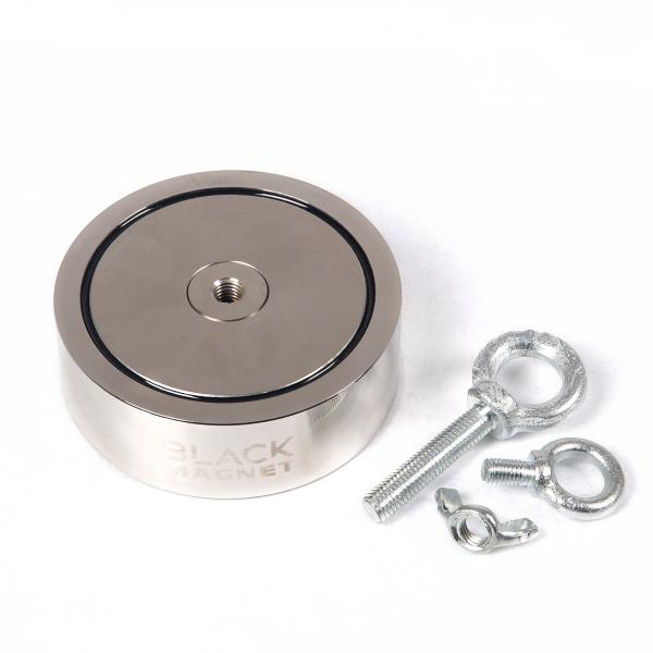 Juodasis magnetas F400X2 Dviejų pusių žvejybos magnetas 2x400 kg