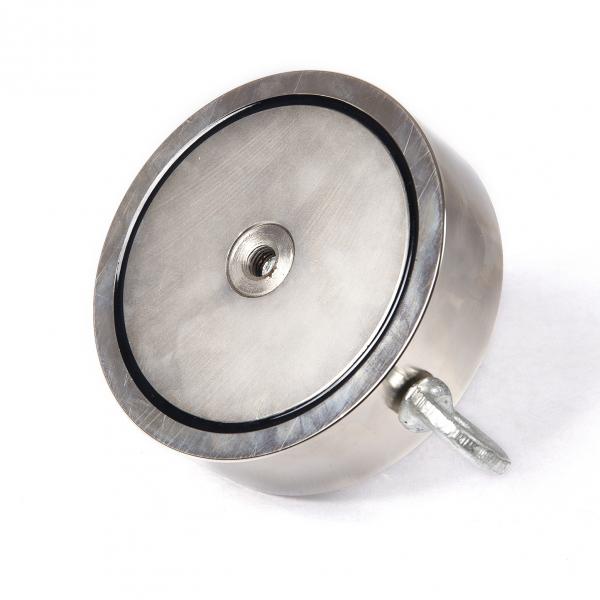 Juodasis magnetas F600X2 Dviejų pusių žvejybos magnetas 2x600 kg