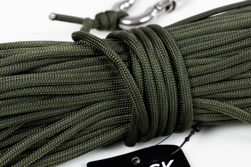 4 mm paracord virva paieškos magnetui juodai magnetui