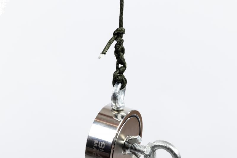 4 mm paracord virva paieškos magnetui juodai magnetui