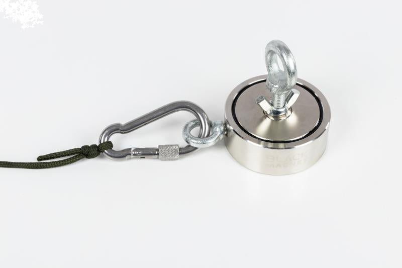 4 mm paracord virva paieškos magnetui juodai magnetui