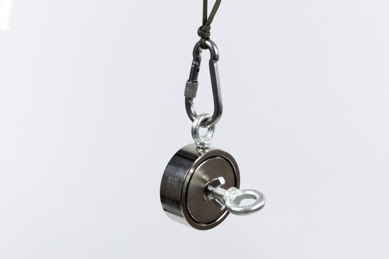 4 mm paracord virva paieškos magnetui juodai magnetui