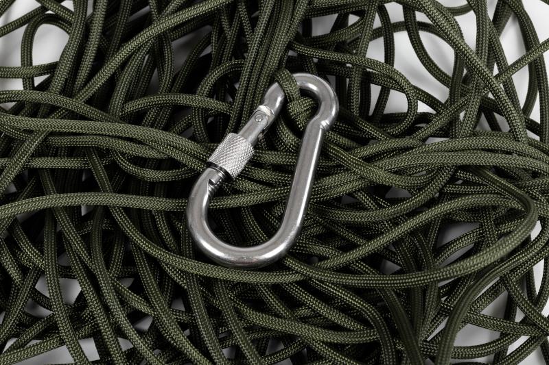 4 mm paracord virva paieškos magnetui juodai magnetui