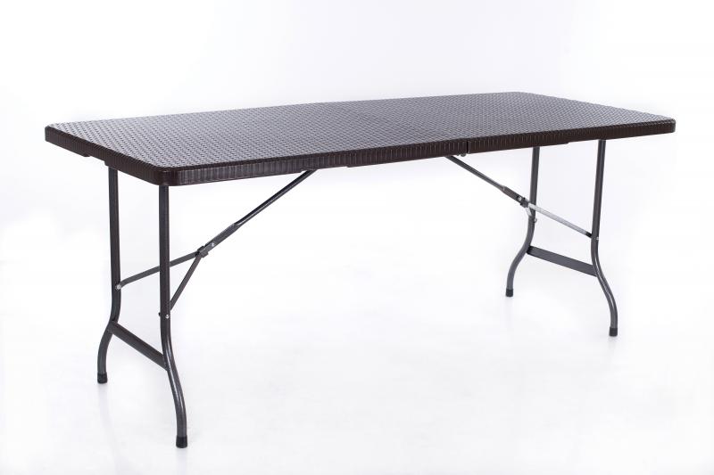 183x76 cm ratanų dizaino sulankstomas stalas