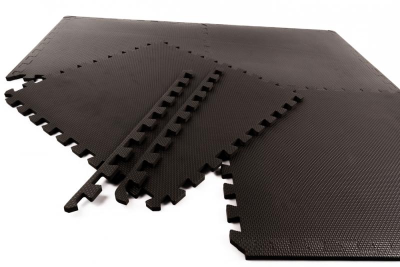 Sportinis putų grindų kilimėlis (4 vienetai, 60x60x1,2 cm)