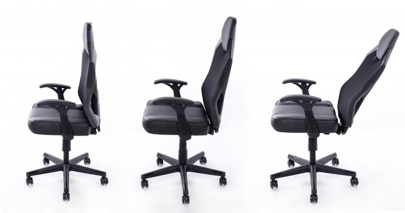 Žaidimų kėdė juoda-pilka BM1002