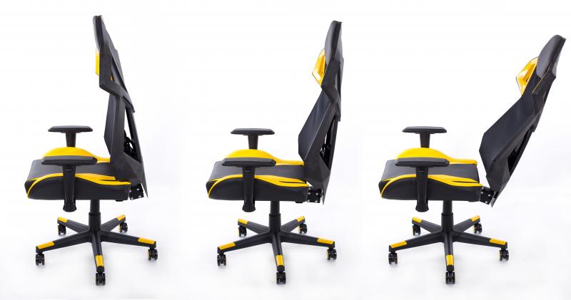 Žaidimų kėdė geltono-juodoji BM1001