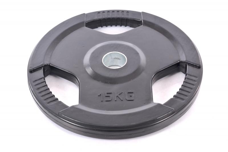 Olimpinis guminis svorio diskas 15 kg (50 mm)