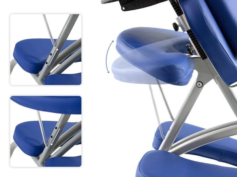 Profesionali, nešiojama masažo kėdė, juoda