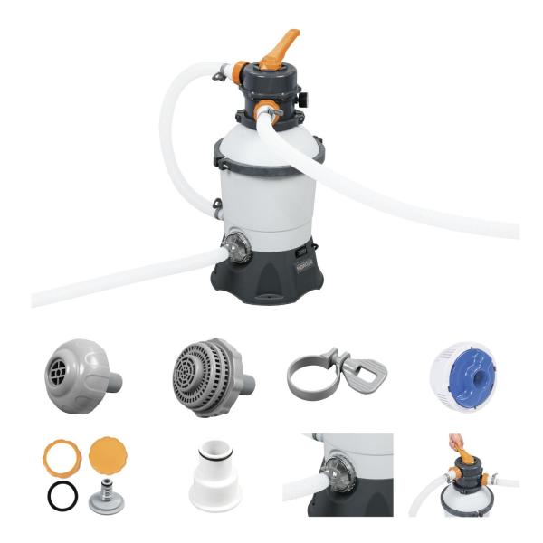 Bestway 58515 smėlio filtro siurblys 3028 L, rezervuaras 8,5 kg