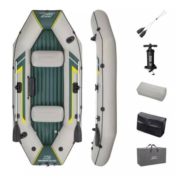 Trivietė pripučiama valtis "Bestway Ranger Elite X3 Raft", 295x130x46 cm, 65160