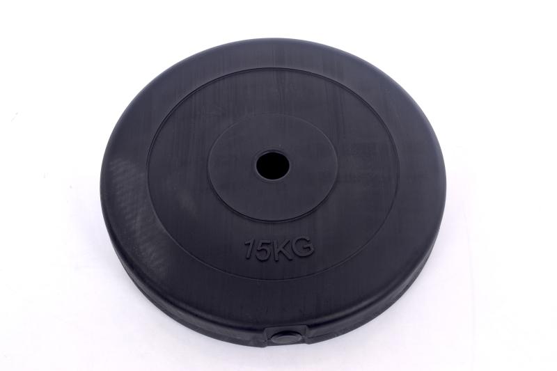 Vinilo svorio diskas barbelėms ir manteliams (plaketa) 15 kg (31,5 mm)