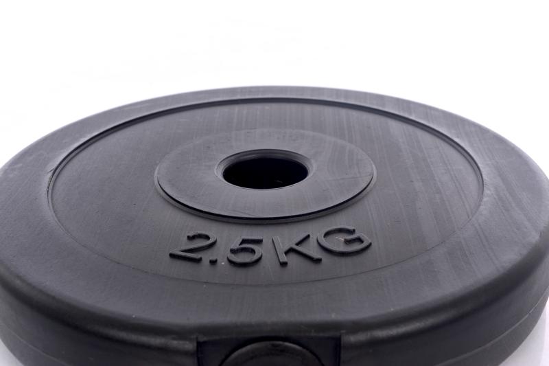 Vinilo svorio diskas barbelėms ir manteliams (plaketa) 2,5 kg (31,5 mm)
