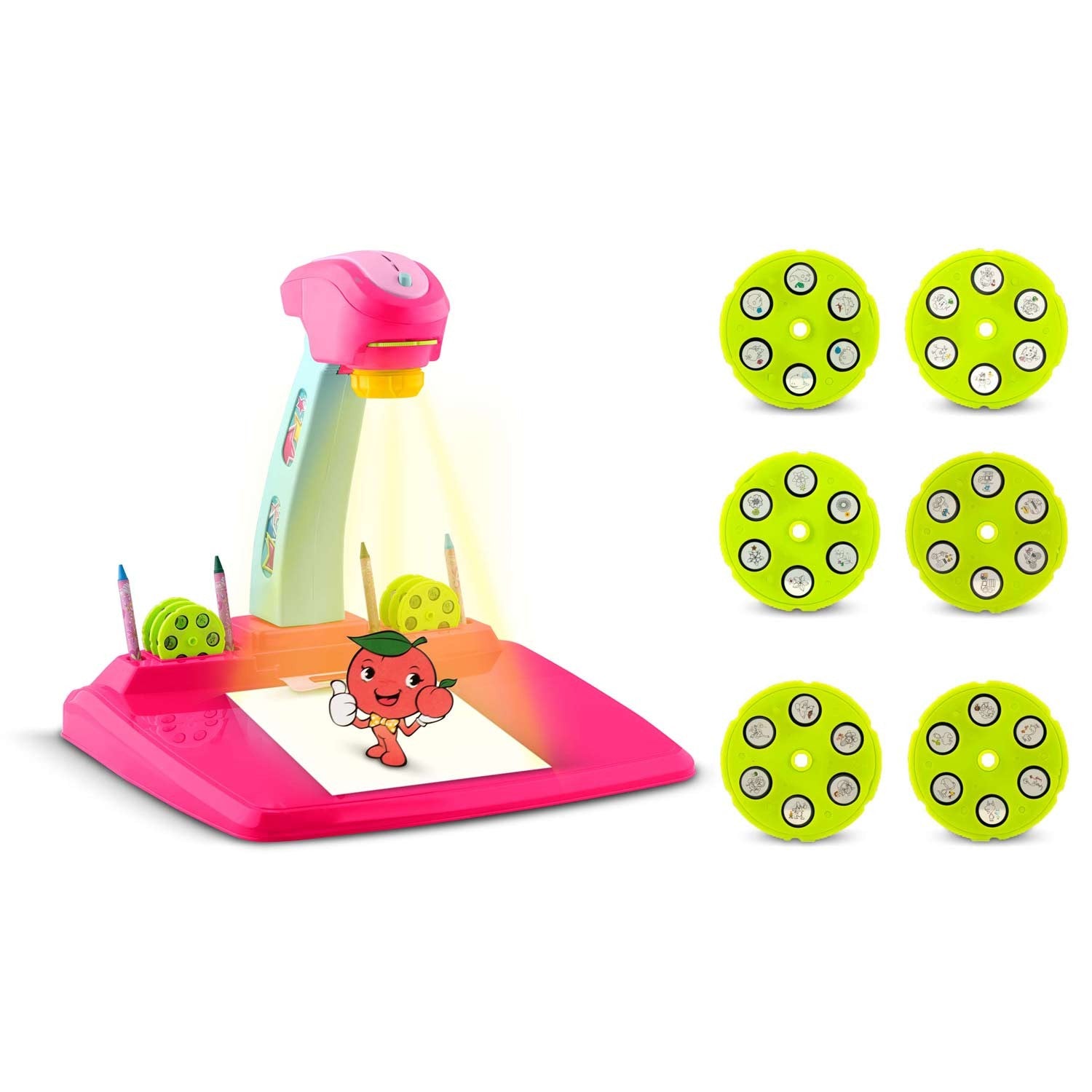 Ricokids 772000 piešimo mokymo projektorius - rožinis