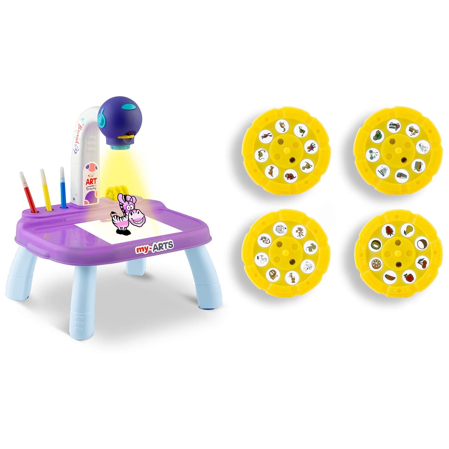 Ricokids 773700 projektoris piešimui mokytis - violetinis