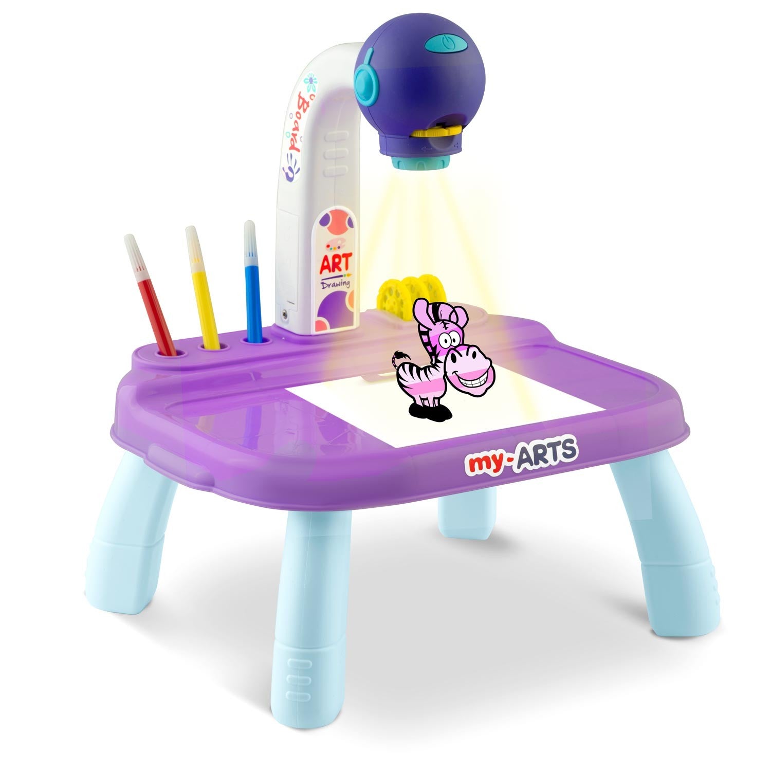 Ricokids 773700 projektoris piešimui mokytis - violetinis