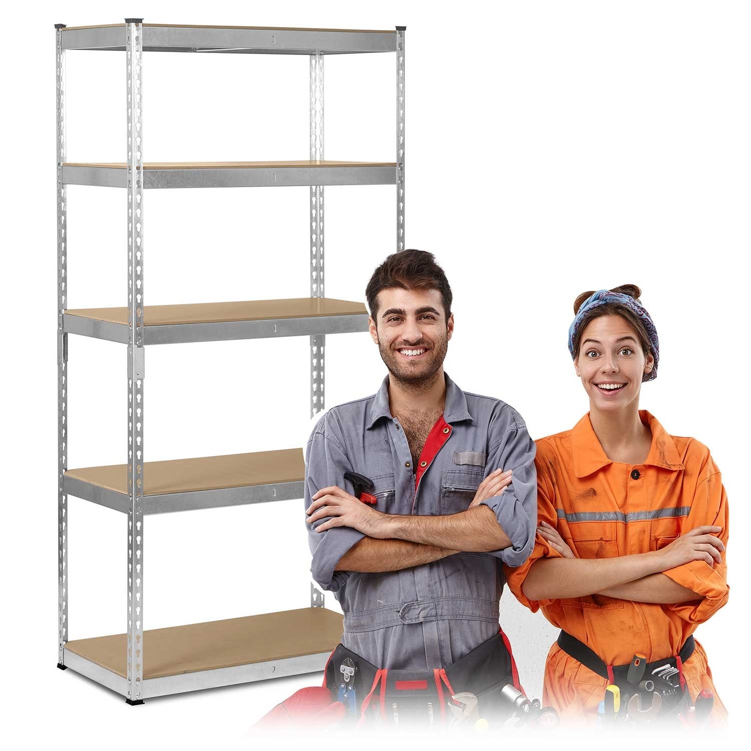 Metalinė sandėlio lentelė 183 x 90 x 45 cm Humberg HR-700 sidabro