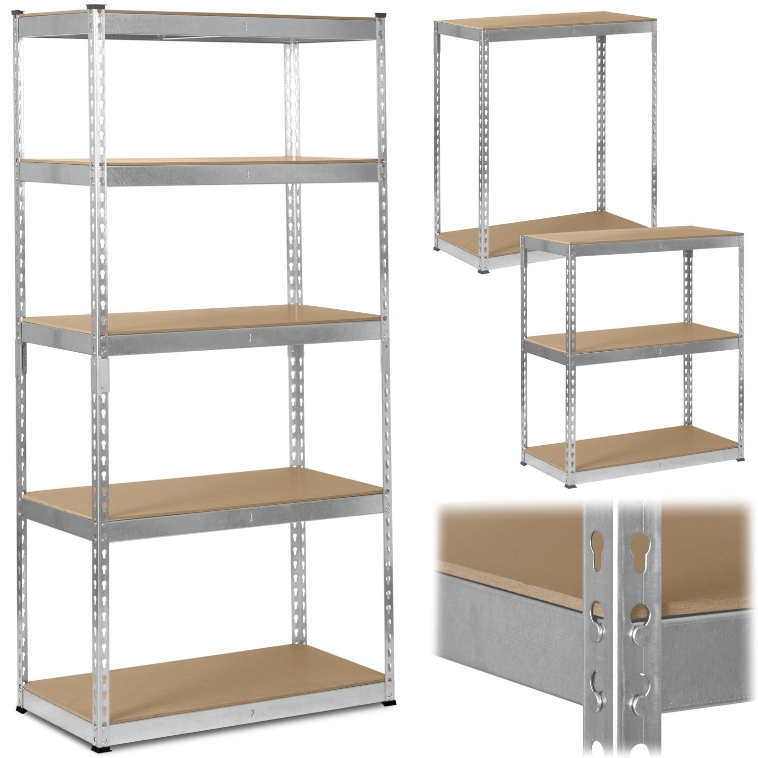 Metalinė sandėlio lentelė 183 x 90 x 45 cm Humberg HR-700 sidabro