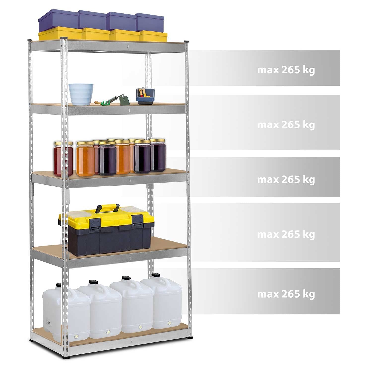 Metalinė sandėlio lentelė 183 x 90 x 45 cm Humberg HR-700 sidabro