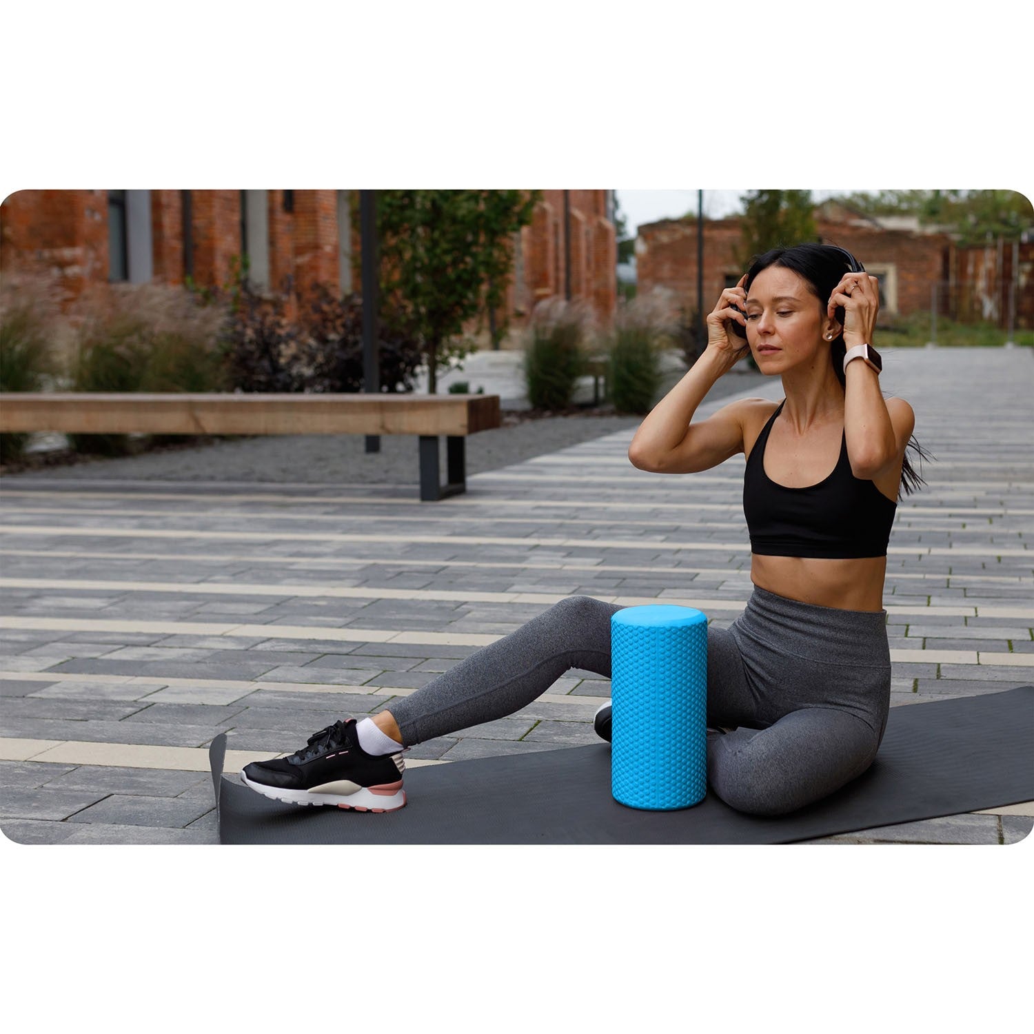 EVA NS-963 mėlynas pratimų ritinio ritinys