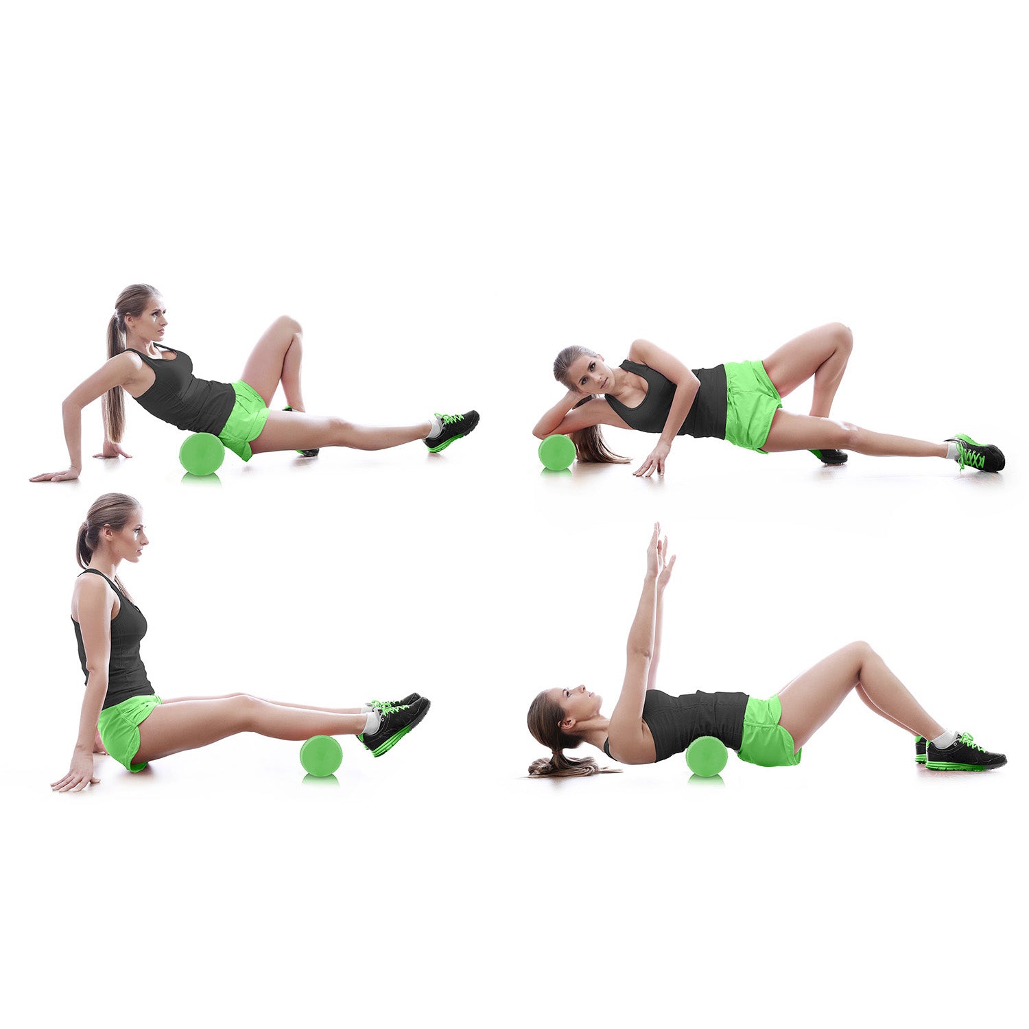 EVA NS-963 žalios spalvos treniruočių ritinių ritinėlis