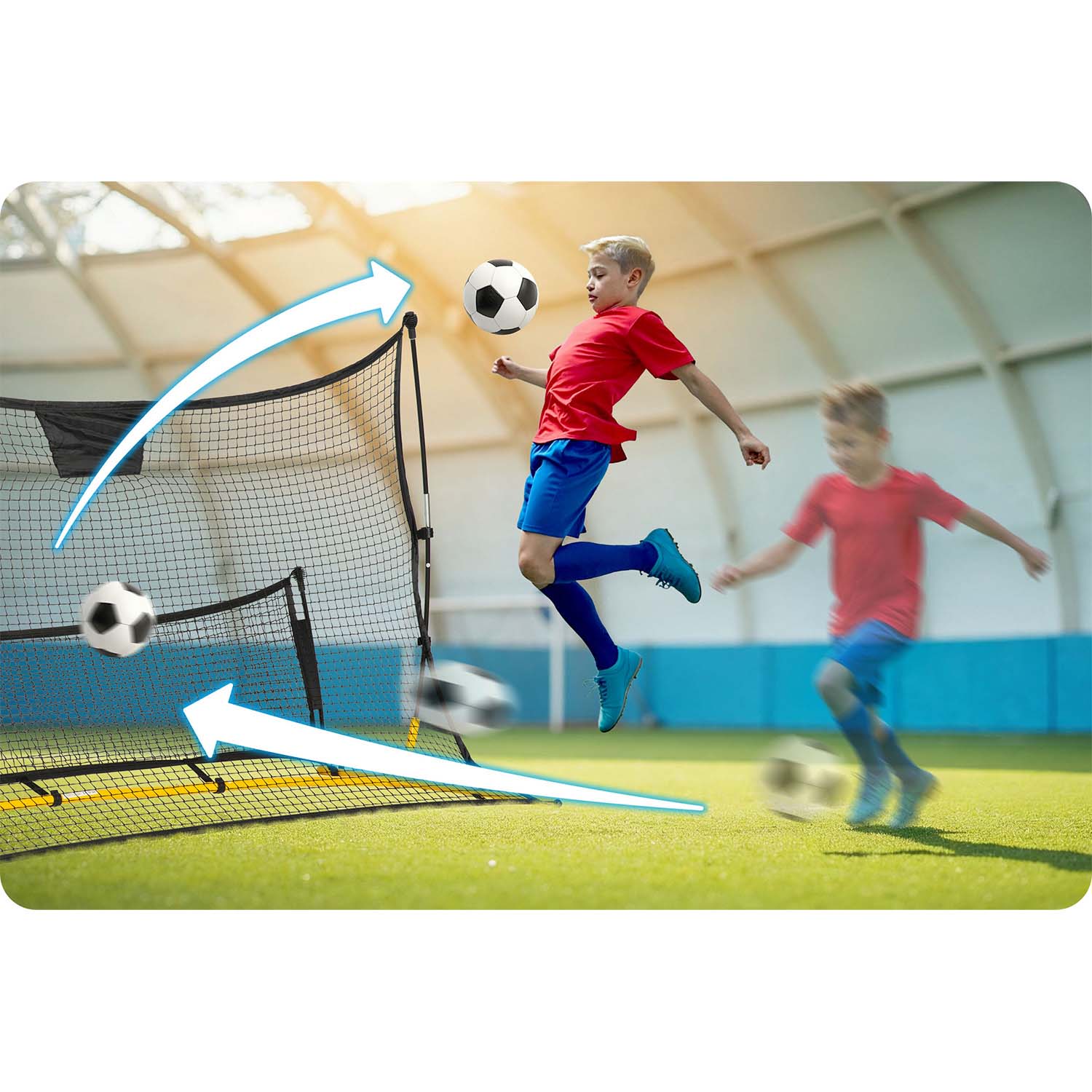 Neo-Sport rebounder treniruoklinis tinklas 210 x 120 x 35 cm