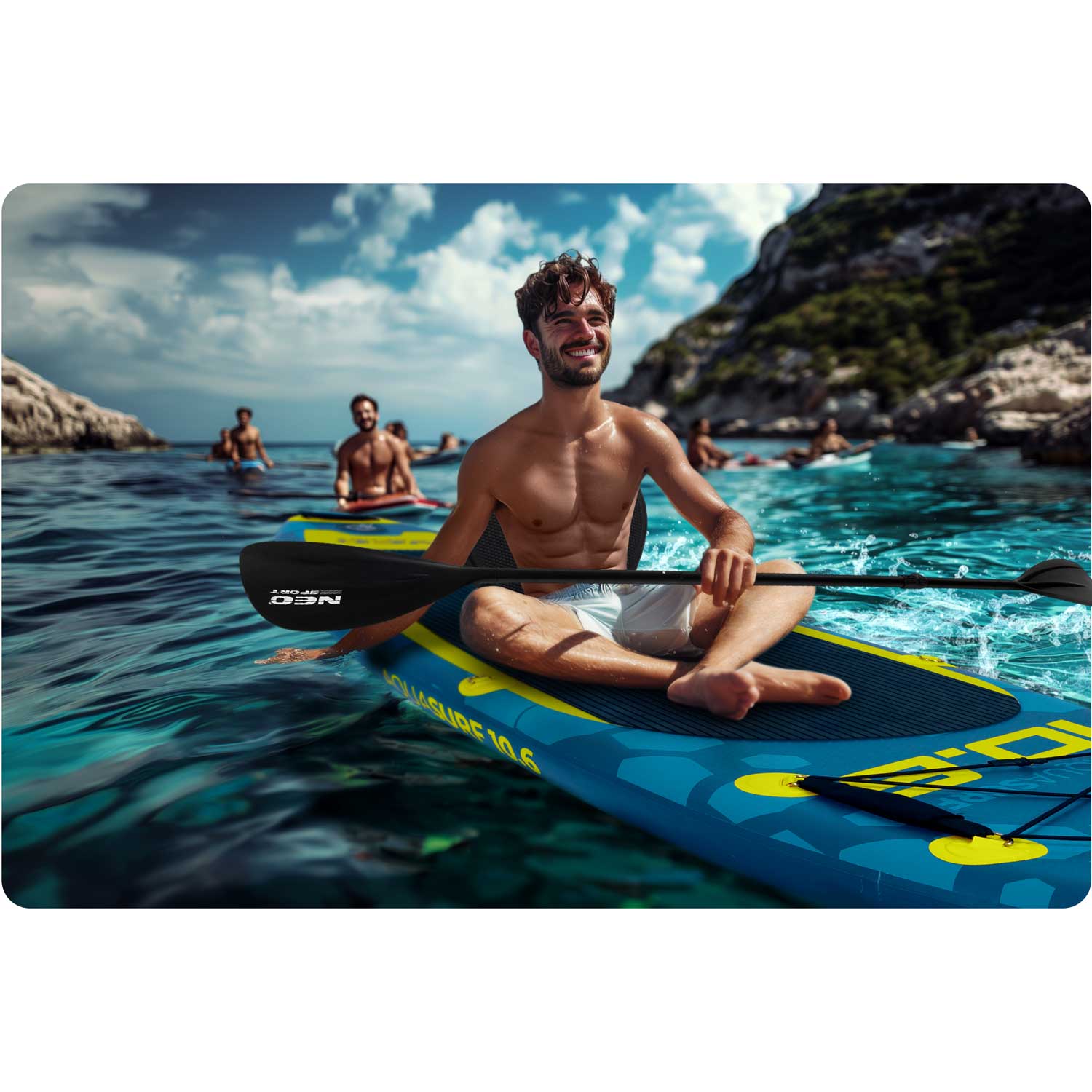 Juodosios SUP plokštės putų sėdynė