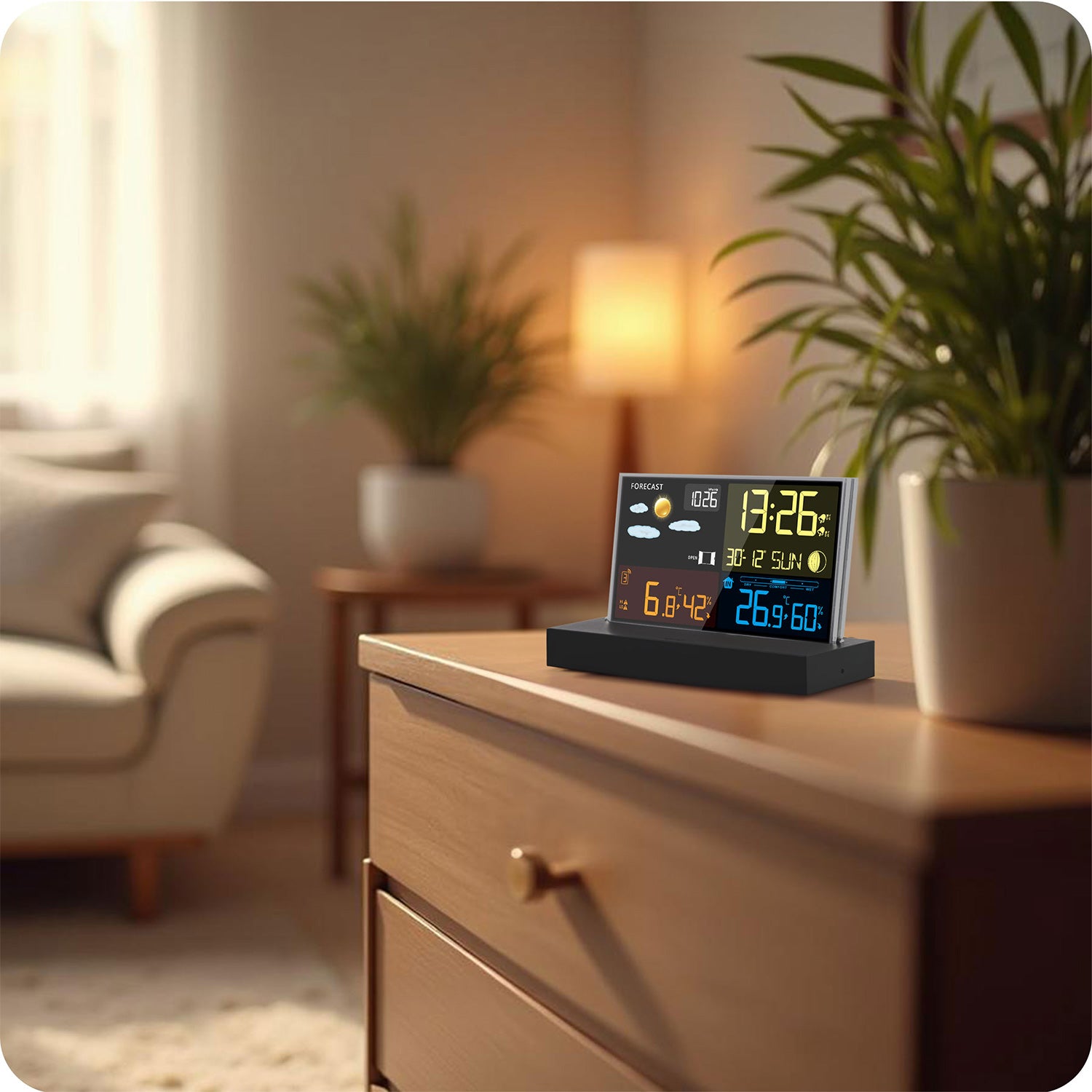 Ženklinė meteorologijos stotis su juodu BD-912 ekranu