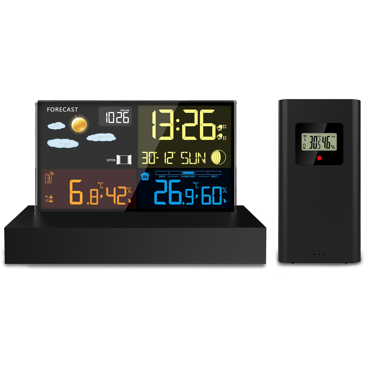 Ženklinė meteorologijos stotis su juodu BD-912 ekranu