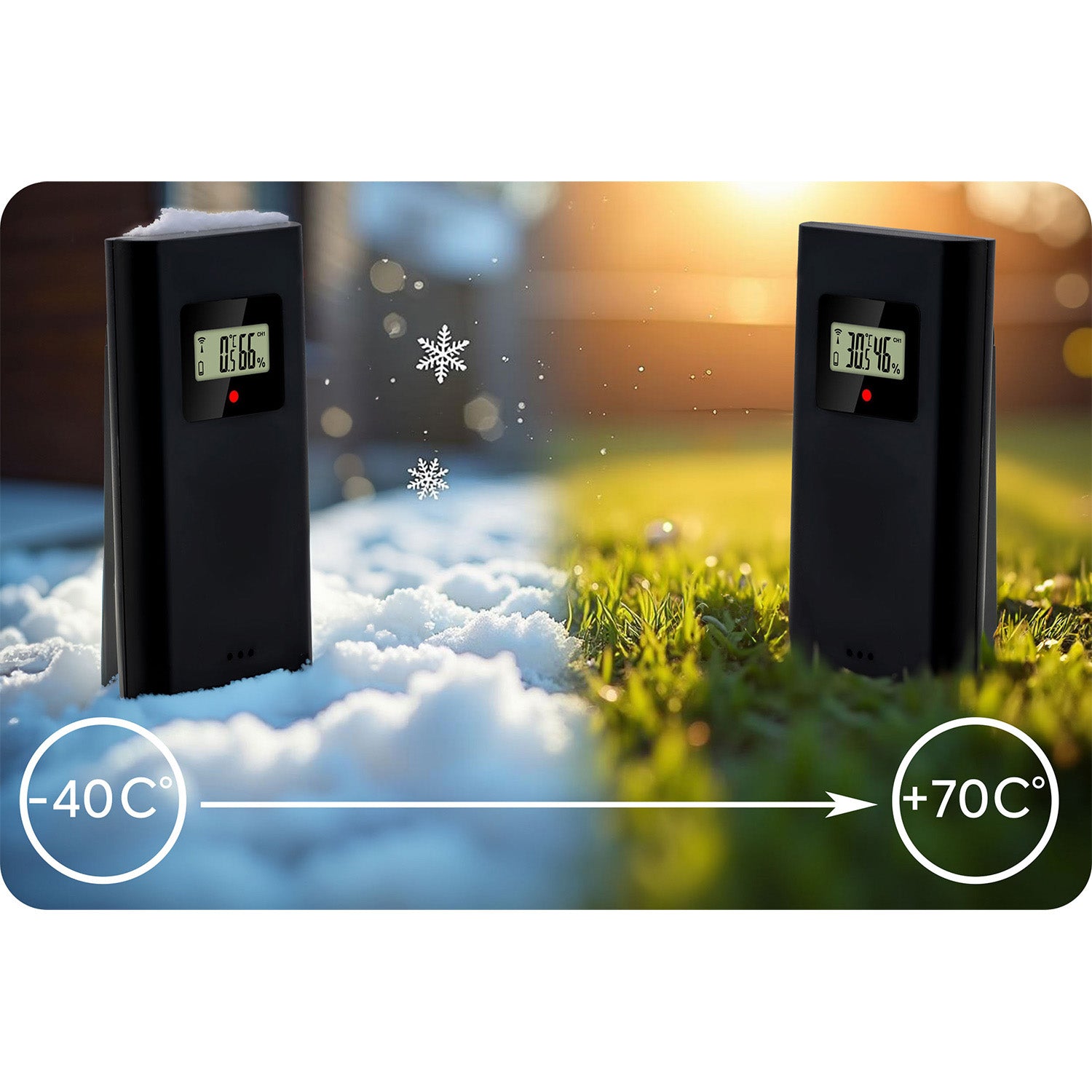 Ženklinė meteorologijos stotis su juodu BD-912 ekranu