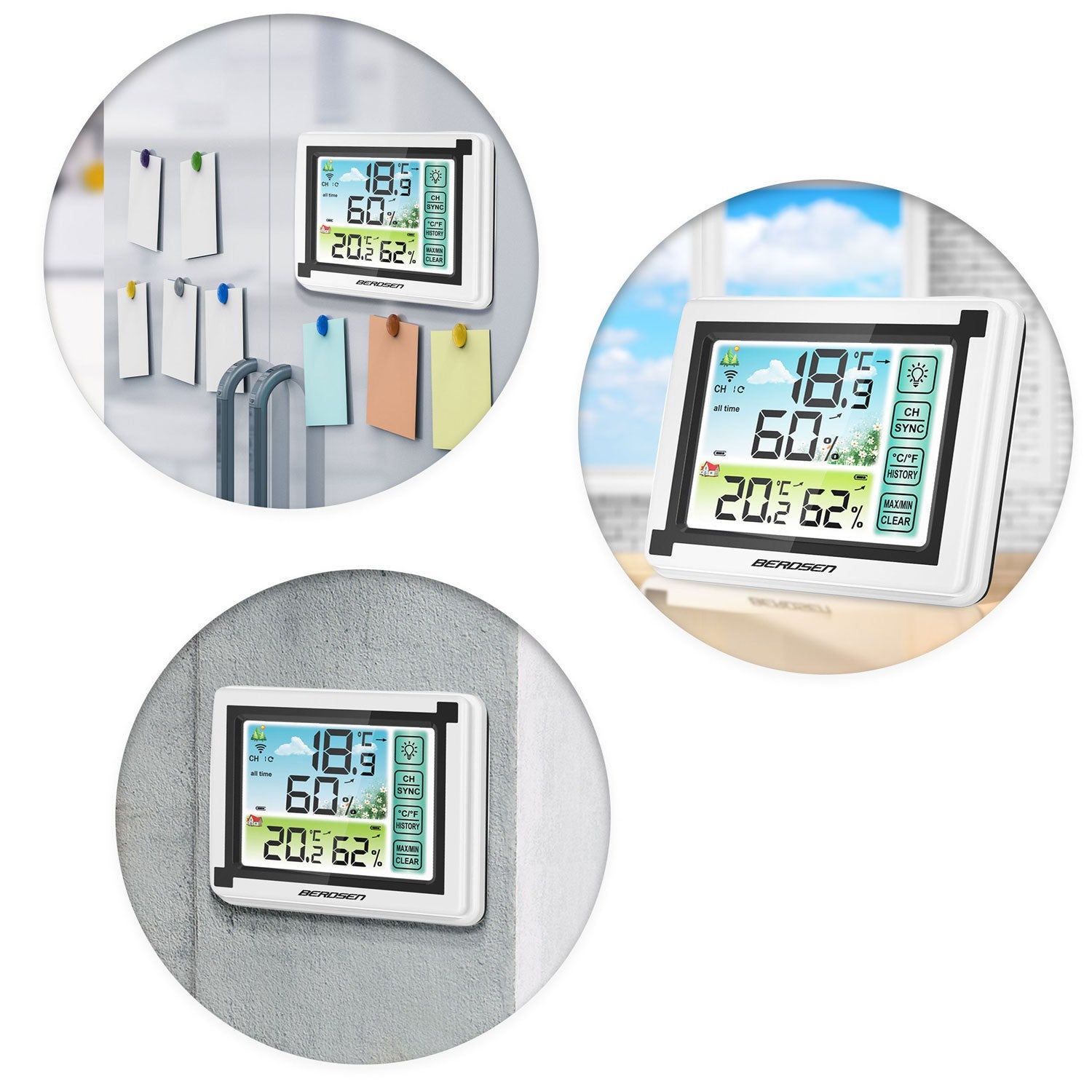 BD-900 baltojo ekrano meteorologijos stotis