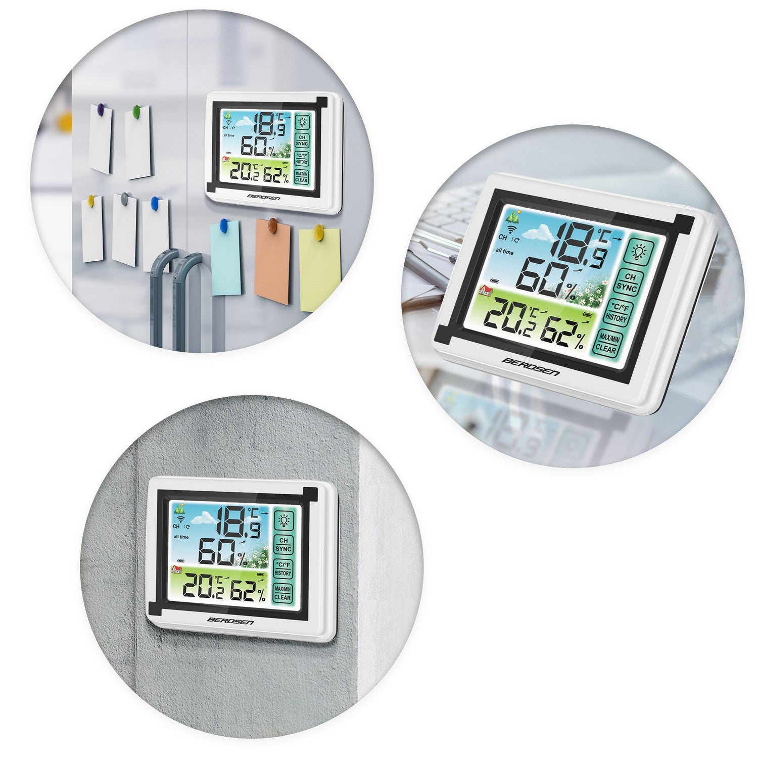 BD-900 baltojo ekrano meteorologijos stotis