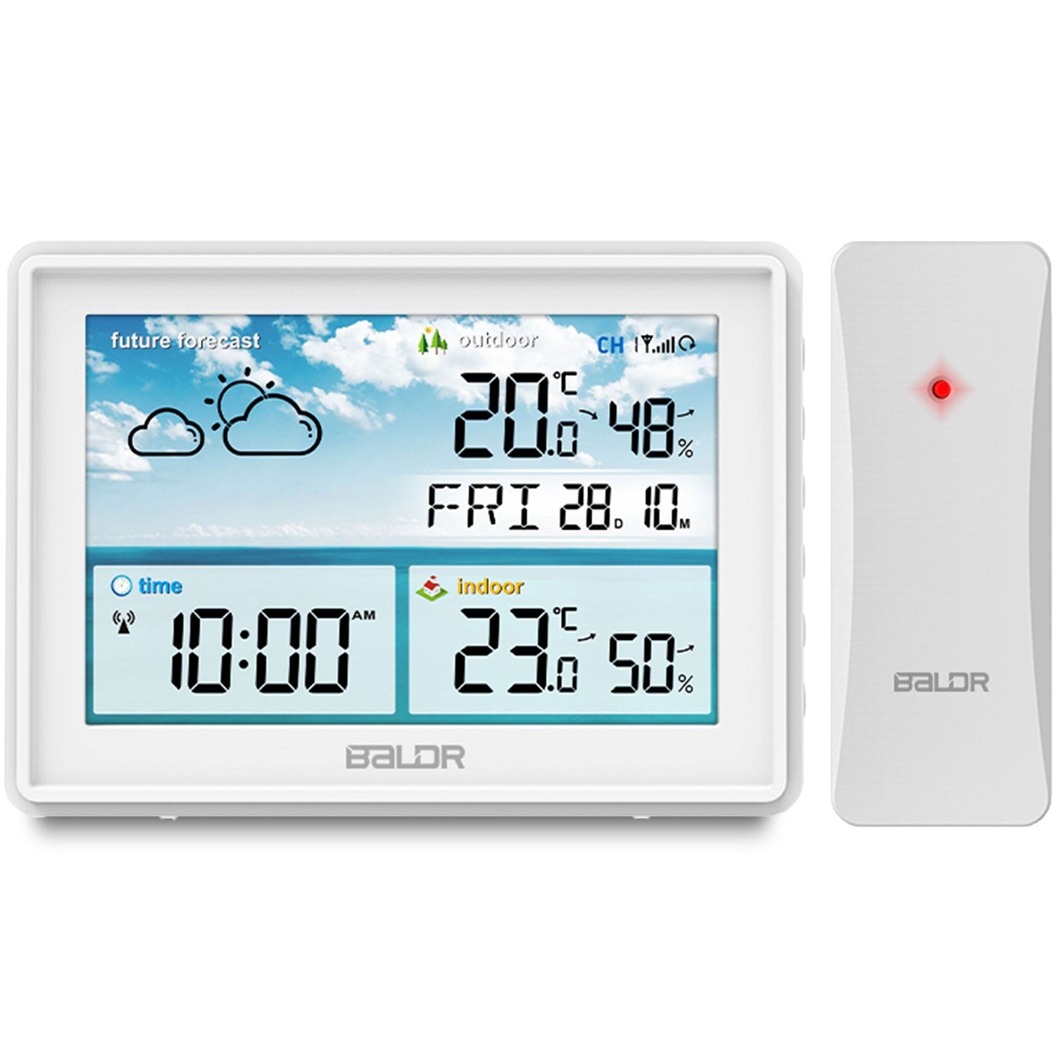 Meteorologinė stotis su balta BD-909 ekrana