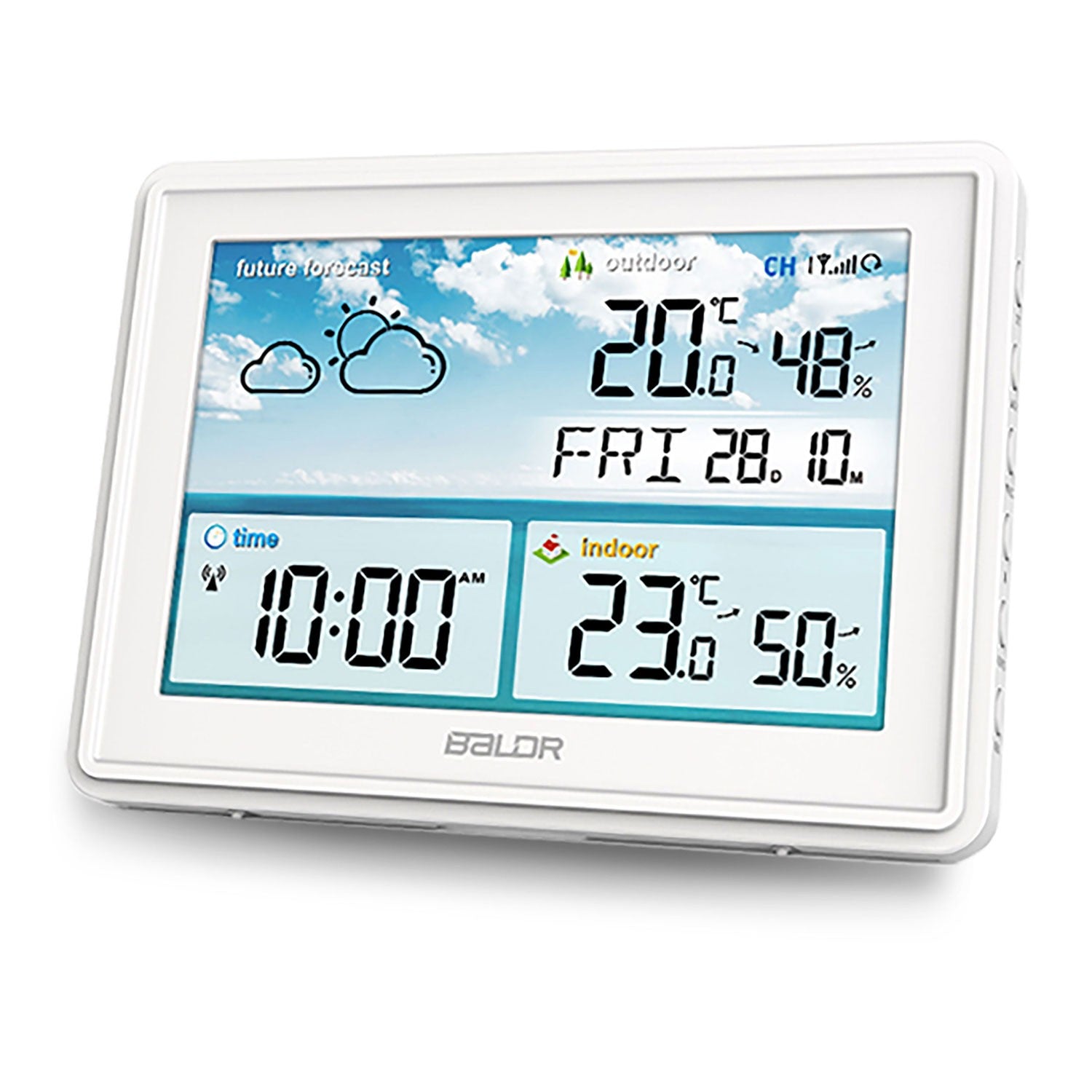 Meteorologinė stotis su balta BD-909 ekrana
