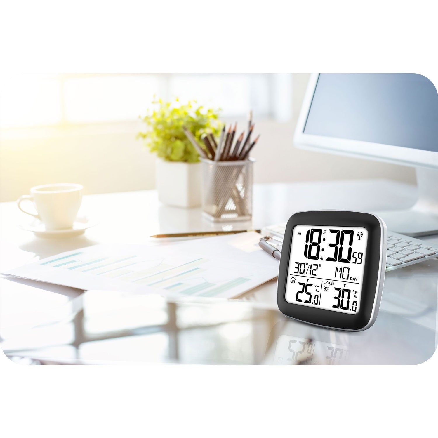 Meteorologinė stotis su sidabro ekranu BD-903