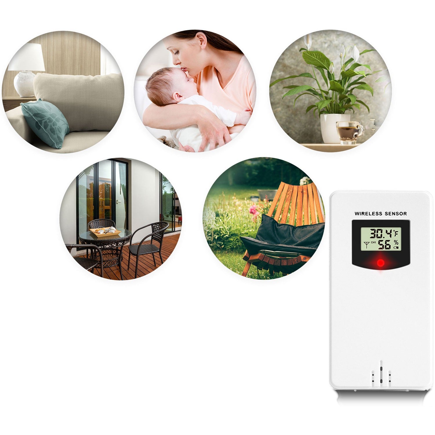 Meteorologinė stotis su juodu BD-904 ekranu