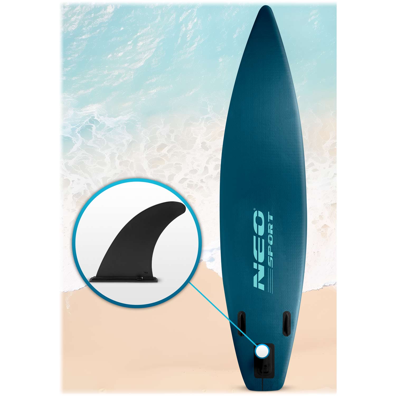 Finų laivas SUP plokštė juoda