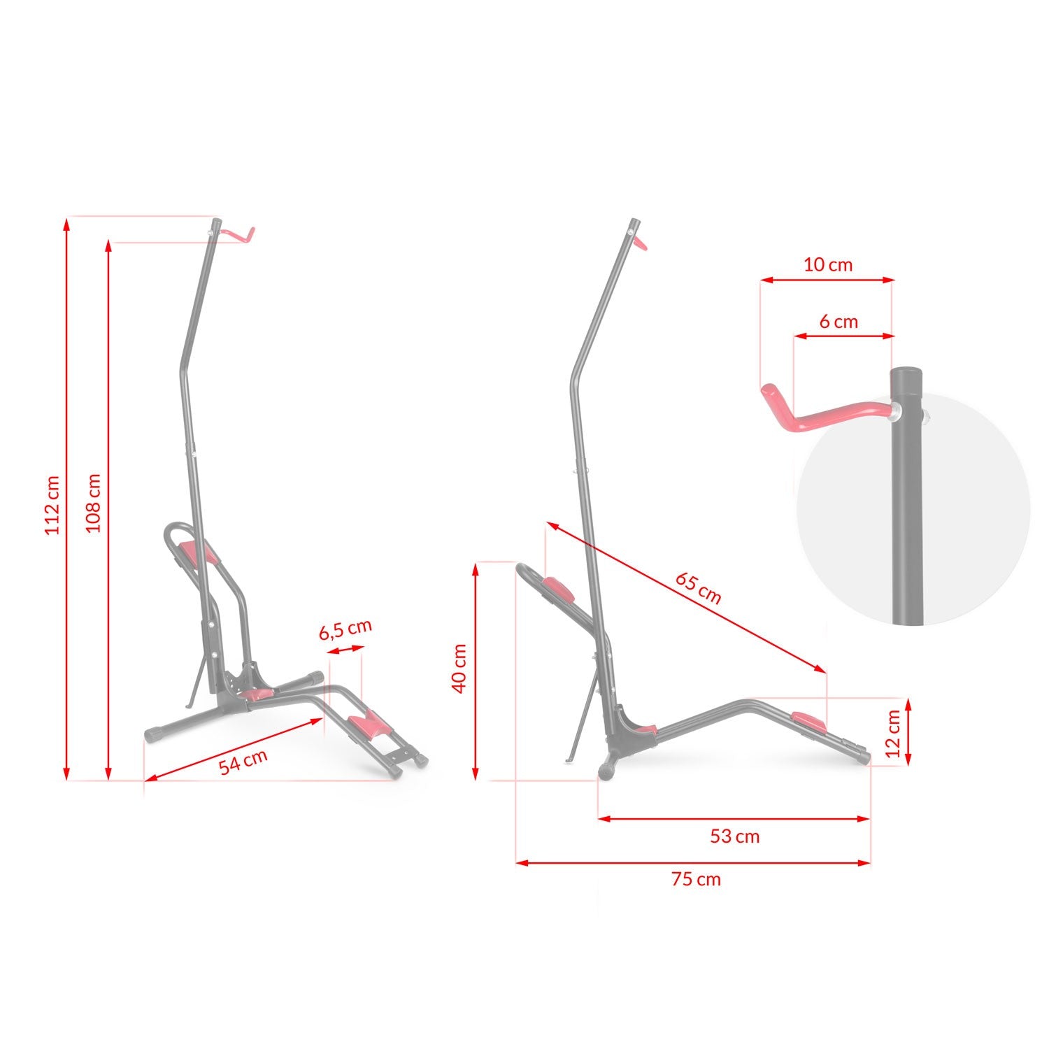 Dviračių stovas MB1 juodas plienas