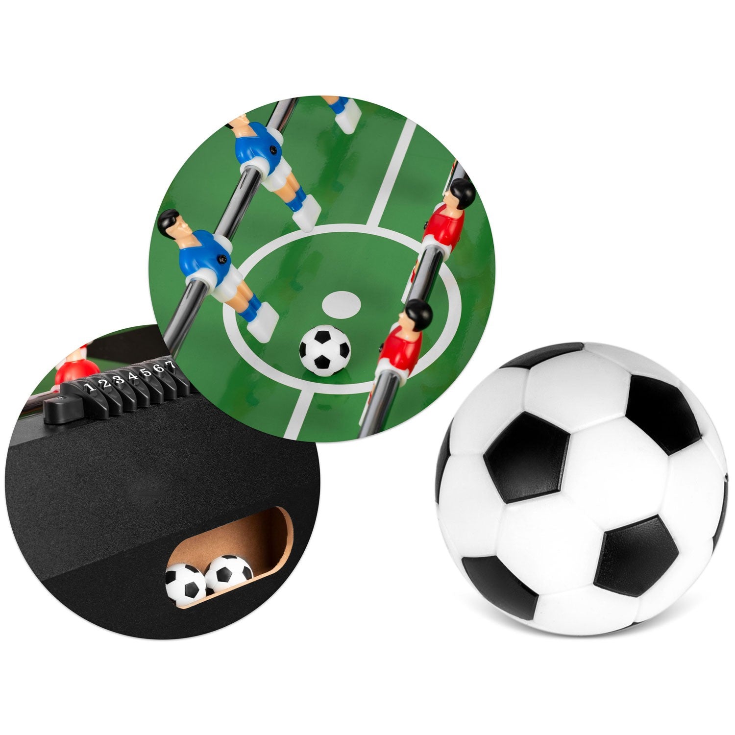 Neosport futbolo stalo 118x61x79 cm NS-805 juodas