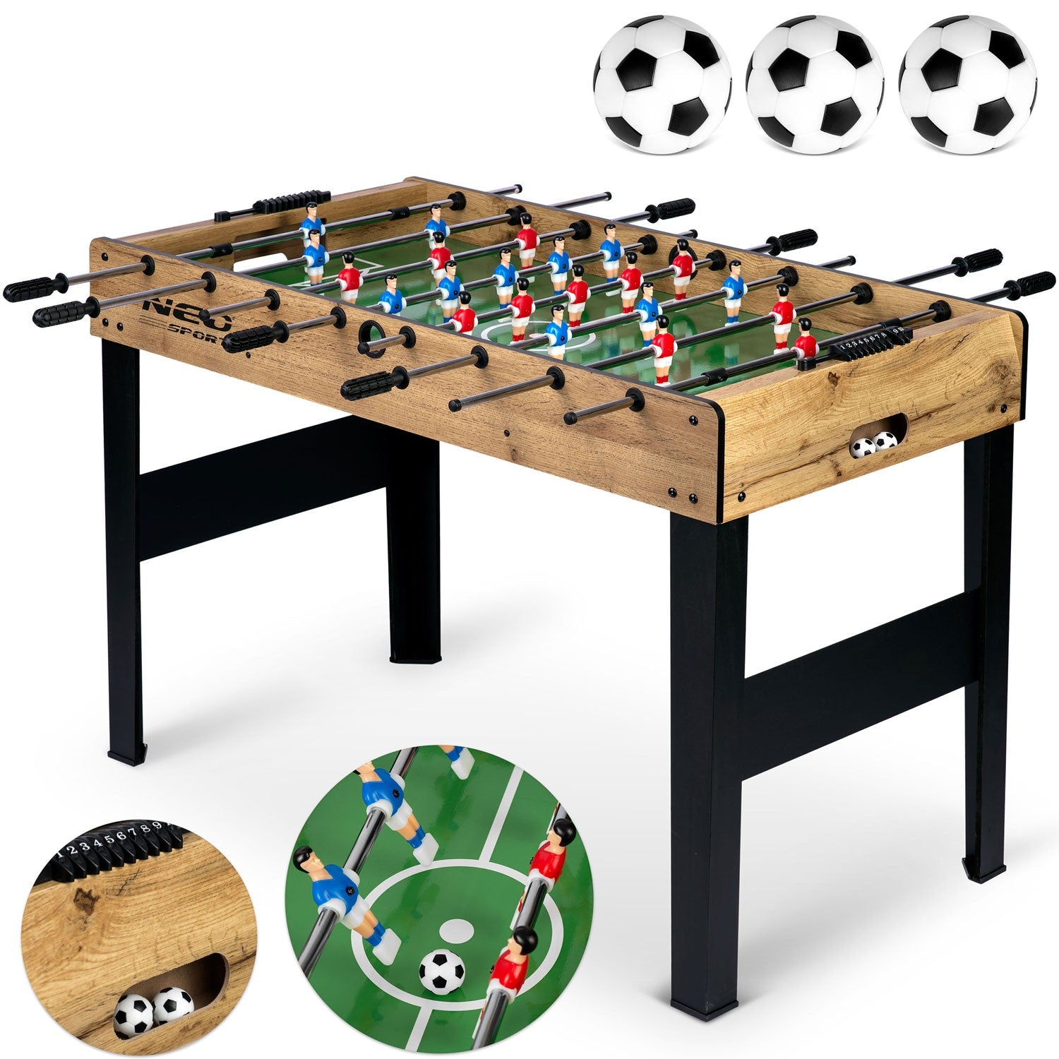Neosport 118x61x79cm NS-805 medinis futbolo stalo