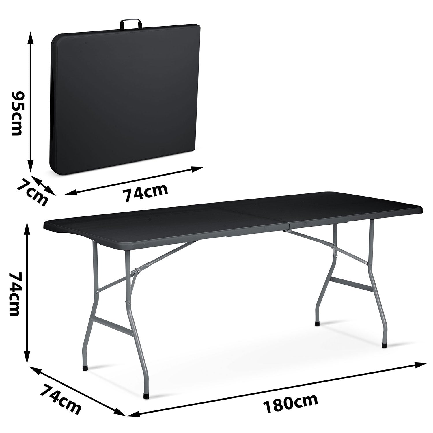 180 cm sulankstomas sodo stalas