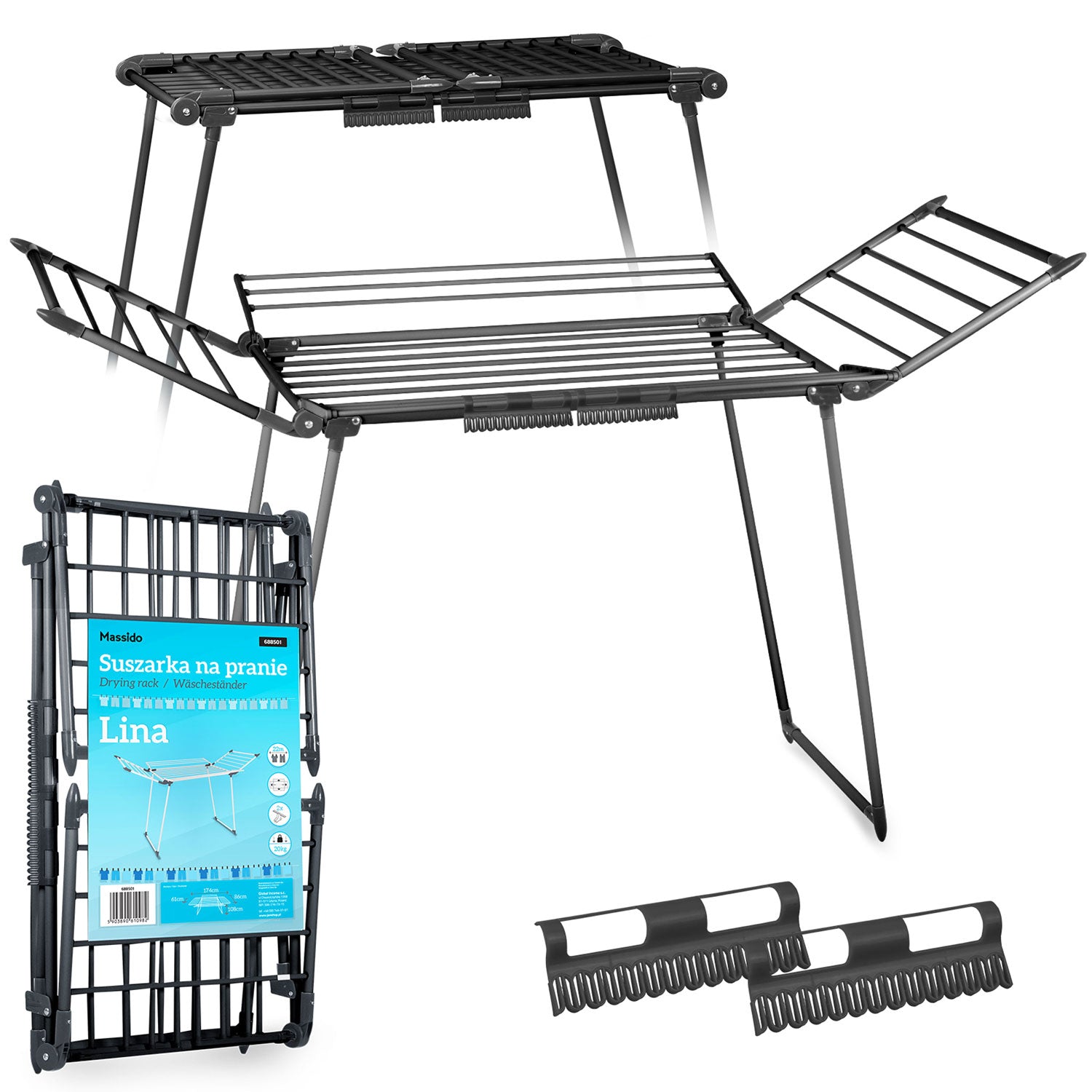 Stovanti skalbimo mašina 22 mb juoda