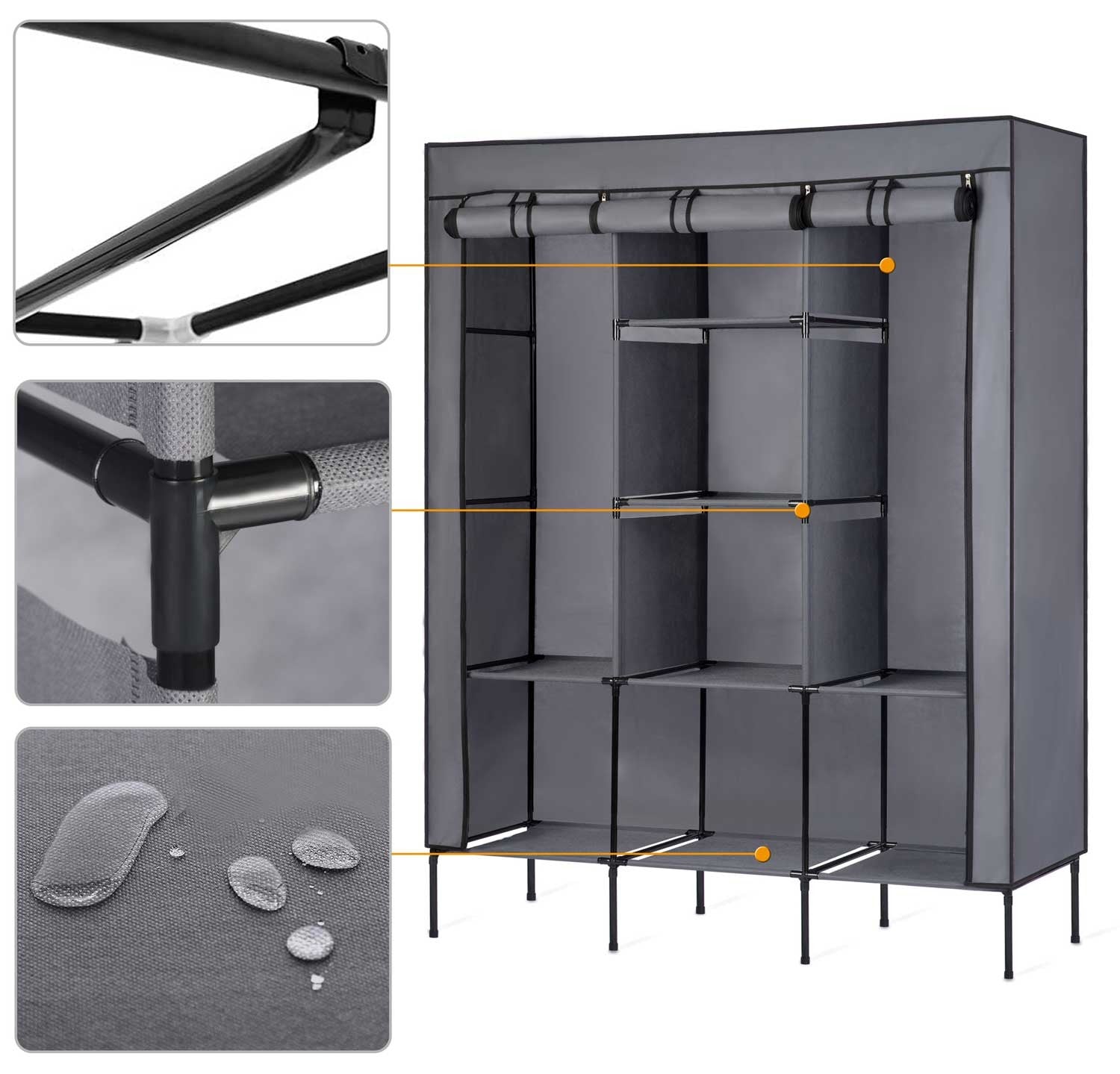 Massido tekstilės spinta - grafitas