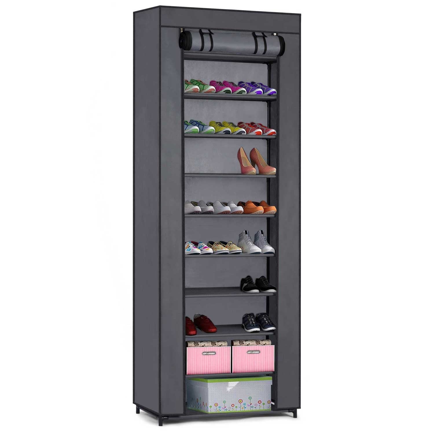 Massido grafitinių batų tekstilės spintelė