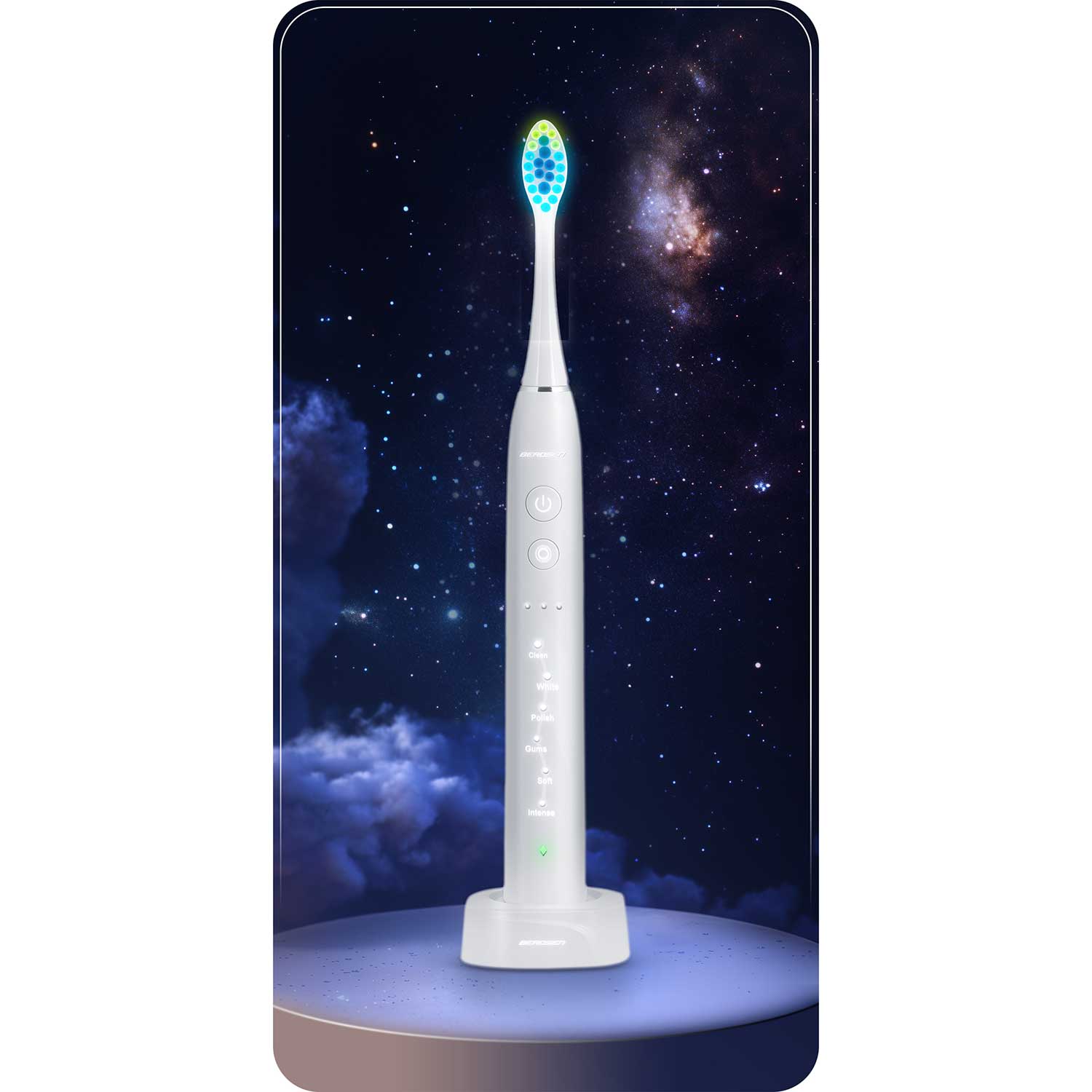 Berdsen Galaxy balta soninė dantų šepetė