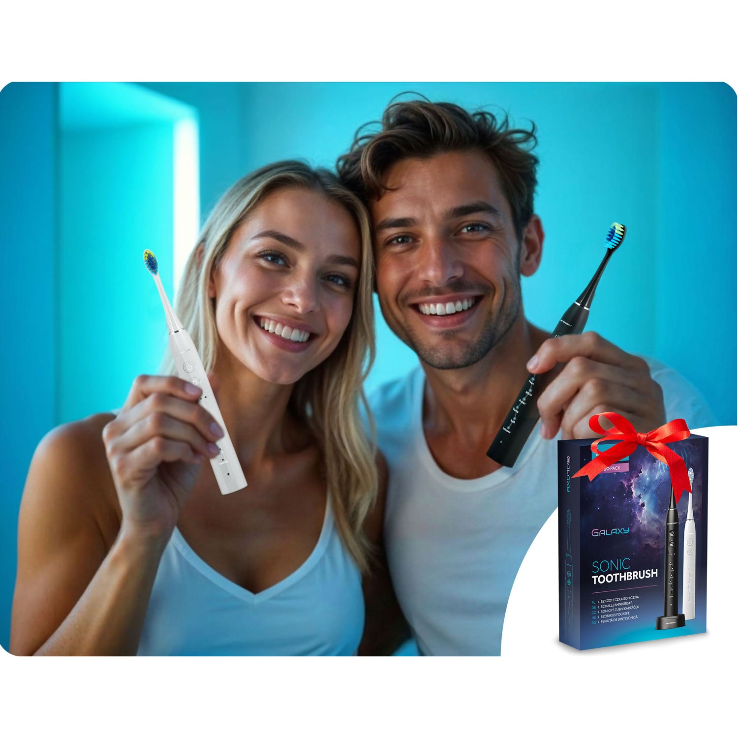 Soninis dantų šepetėlis, komplektas, 2 vienetai Berdsen Galaxy Duo