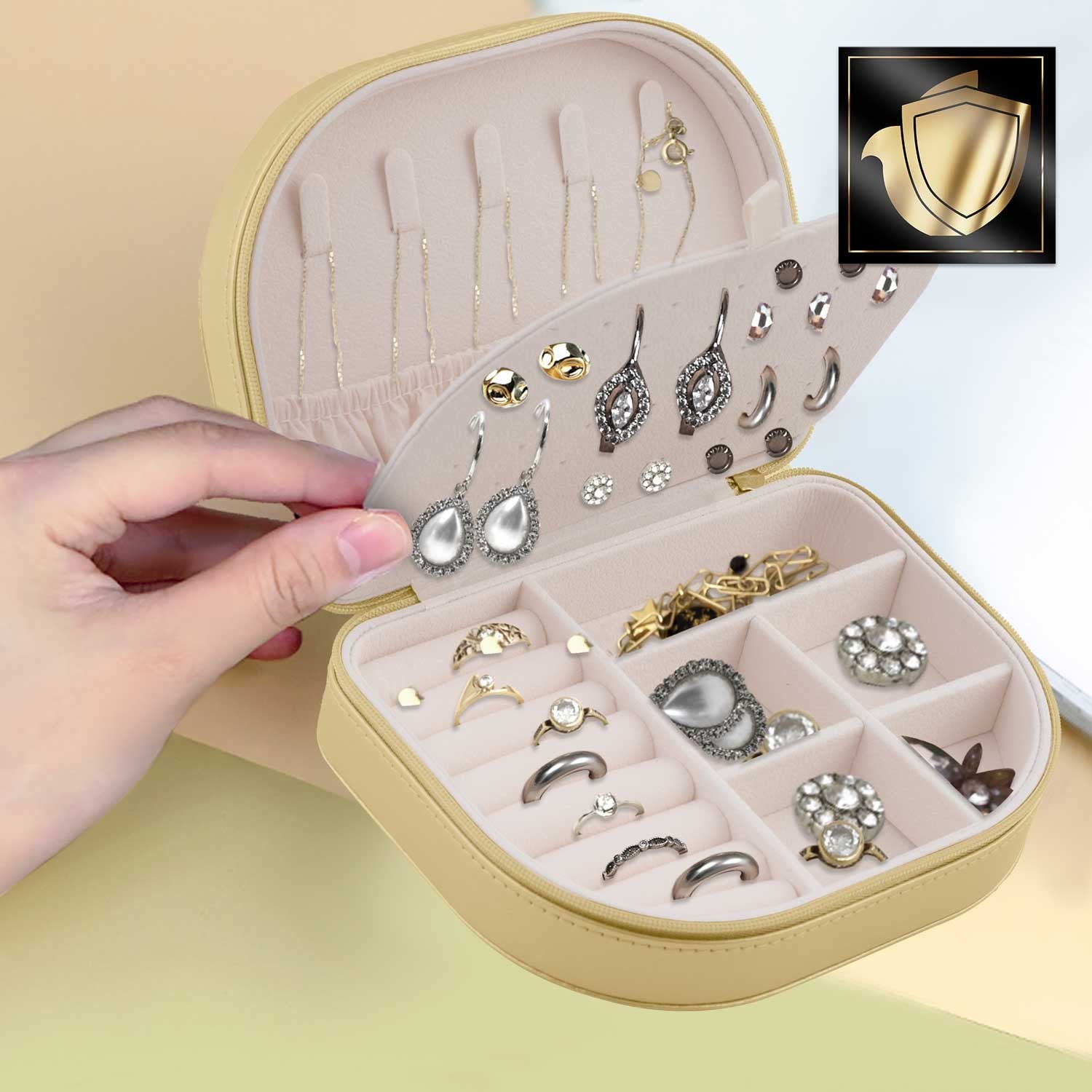 Masido MS-707 juvelyrinė dėžutė - aukso