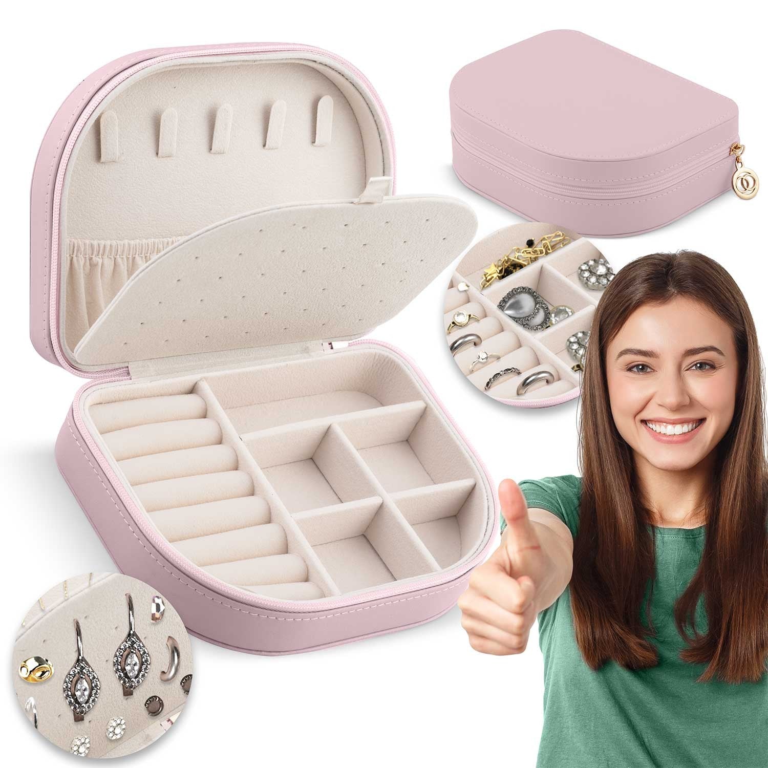 Massido MS-707 juvelyrinė dėžutė - rožinė