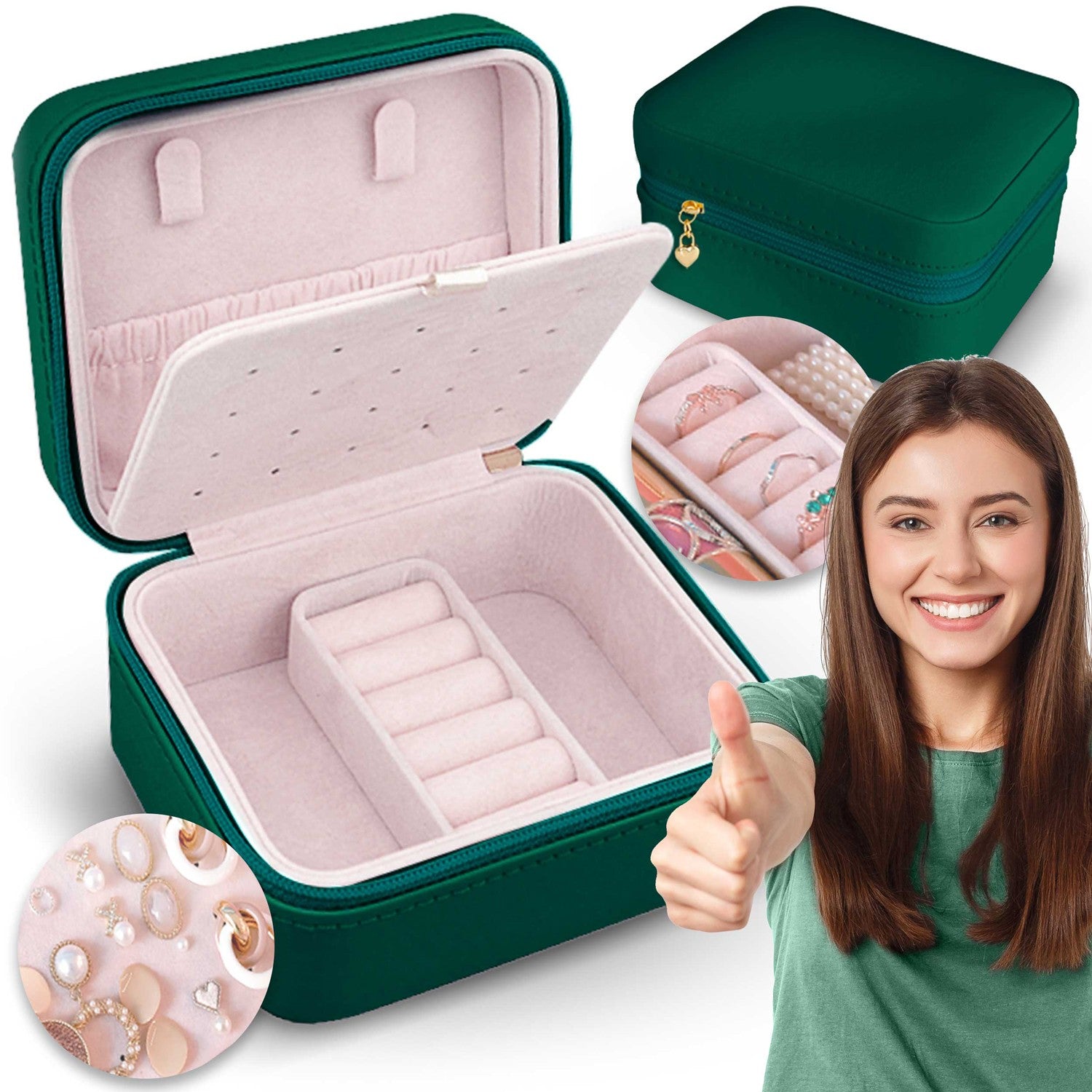 Juvelyrinė dėžutė MS-702 Massido - žalia