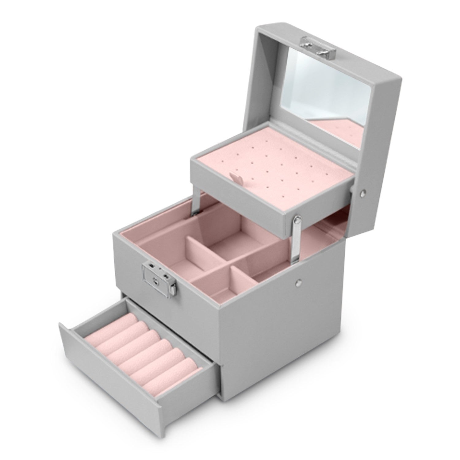 Juvelyrinė dėžutė MS-703 Massido - pilka